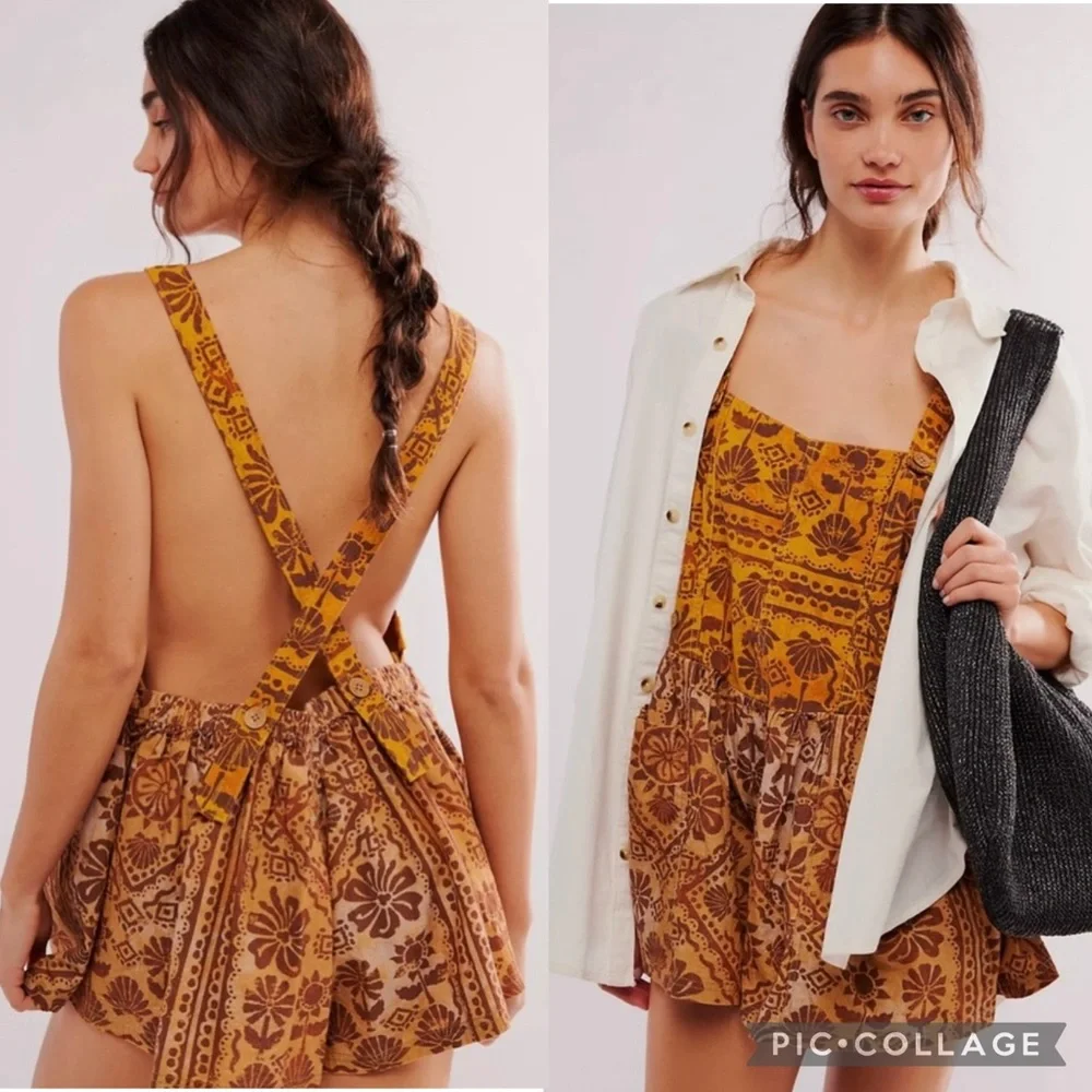FREE PEOPLE Palm Bay Printed Shortails - Picture 1 of 9